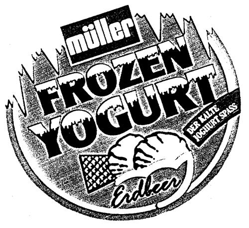 müller FROZEN YOGURT DER KALTE JOGHURT SPASS Erdbeer trademark