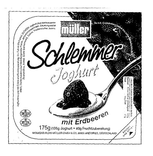 müller Schlemmer Joghurt mit Erdbeeren trademark