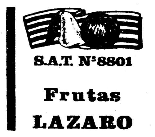 S.A.T. N° 8801 Frutas LAZARO trademark