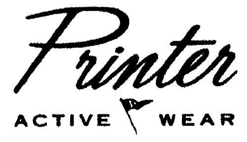 Printer ACTIVE WEAR trademark