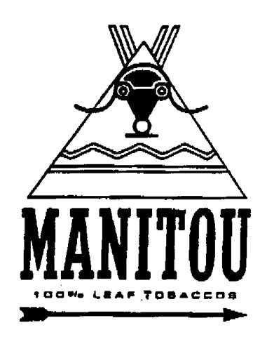 MANITOU 100% LEAF TOBACCOS trademark