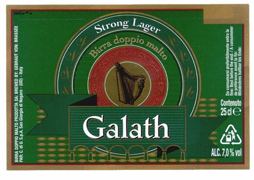 Galath Strong Lager Birra doppio malto trademark