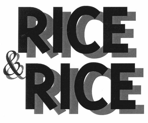 RICE&RICE trademark