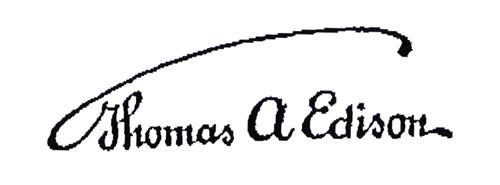 Thomas a. Edison trademark