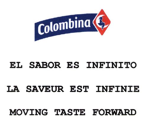 Colombina EL SABOR ES INFINITO LA SAVEUR EST INFINIE MOVING TASTE FORWARD trademark