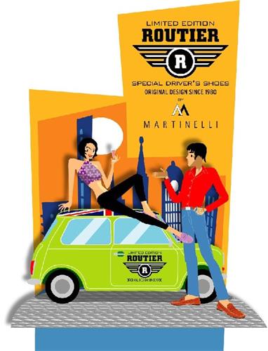 LIMITED EDITION ROUTIER R SPECIAL DRIVER'S SHOES ORIGINAL DESIGN SINCE 1980 BY MARTINELLI trademark