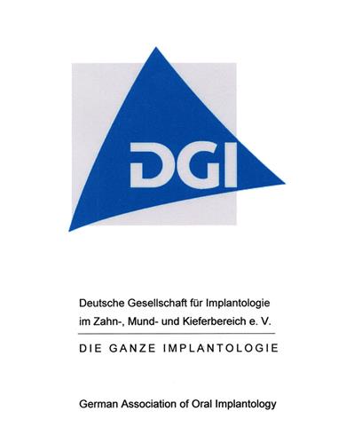 DGI Deutsche Gesellschaft für Implantologie im Zahn-, Mund- und Kieferbereich e.V. DIE GANZE IMPLANTOLOGIE German Association of Oral Implantology trademark