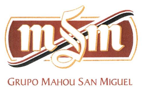 mSm GRUPO MAHOU SAN MIGUEL trademark