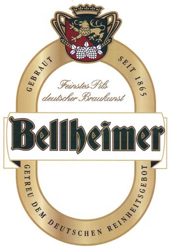 Bellheimer GEBRAUT SEIT 1865 GETREU DEM DEUTSCHEN REINHEITSGEBOT Feinstes Pils deutscher Braukunst trademark