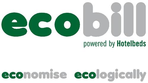 ecobill powered by Hotelbeds economise ecologically trademark