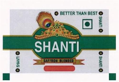 BETTER THAN BEST SHANTI SAFFRON BLENDED trademark