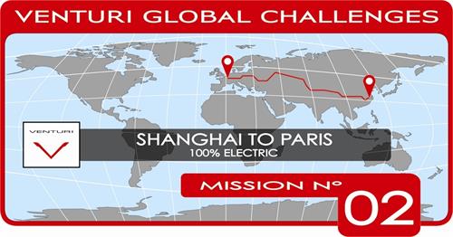 VENTURI GLOBAL CHALLENGES
VENTURI V
SHANGHAI TO PARIS 100% ELECTRIC
MISSION N°02 trademark