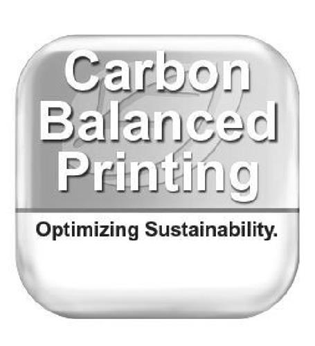 Carbon Balanced Printing Optimizing Sustainability. trademark