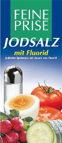 FEINE PRISE JODSALZ mit Fluorid
Jodiertes Speisesalz mit Zusatz von Fluorid trademark