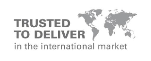 TRUSTED TO DELIVER IN THE INTERNATIONAL MARKET trademark