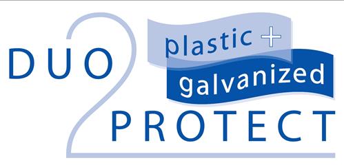 DUO2PROTECT plastic + galvanized trademark