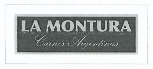 LA MONTURA Carnes argentinas trademark