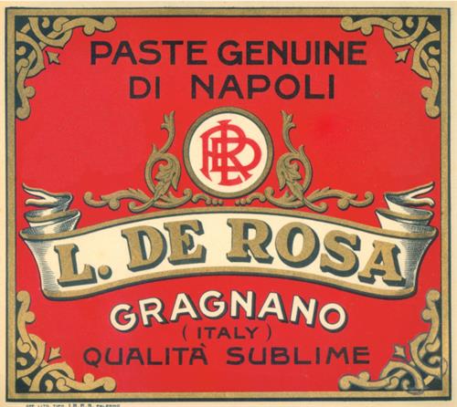 L. DE ROSA Paste Genuine di Napoli - Gragnano - Italy - Qualità Sublime trademark