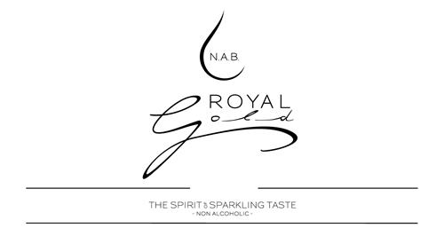 ROYAL GOLD   THE SPIRIT OF SPARKLING TASTE     - NON ALCOHOLIC -   N.A.B. trademark