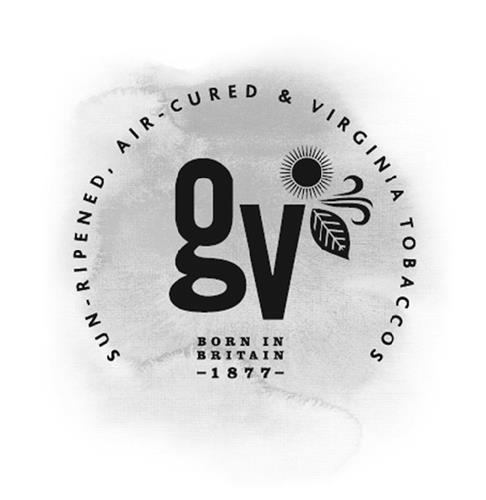 GV SUN-RIPENED, AIR-CURED & VIRGINIA TOBACCOS BORN IN BRITAIN 1877 trademark