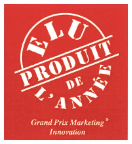 ELU PRODUIT DE L'ANNÉE Grand Prix Marketing* Innovation trademark