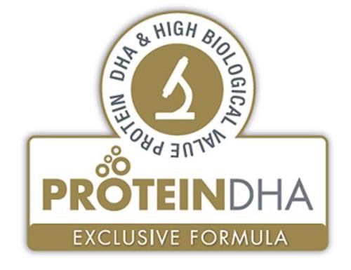 PROTEINDHA EXCLUSIVE FORMULA PROTEIN DHA & HIGH BIOLOGICAL VALUE trademark