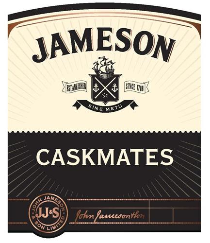 JAMESON ESTABLISHED SINCE 1780 SINE METU CASKMATES JJ&S JOHN JAMESON & SON LIMITED trademark