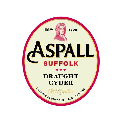 ESTD. 1728 ASPALL SUFFOLK DRAUGHT CYDER CRAFTED IN SUFFOLK - ALC. 5.5% VOL. trademark