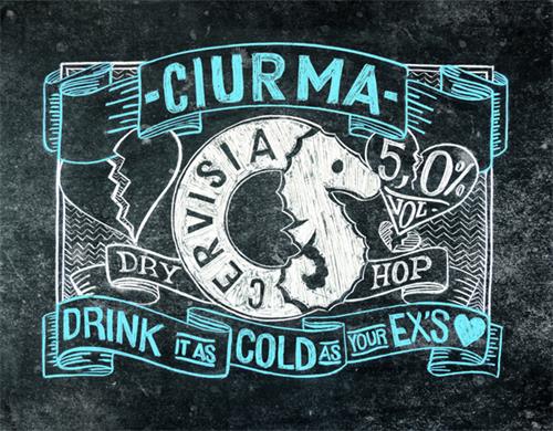 CIURMA CERVISIA 5,0% VOL. DRY HOP DRINK IT AS COLD AS YOUR EX`S trademark