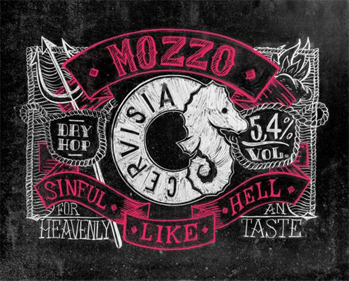 MOZZO DRY HOP CERVISIA 5,4% VOL. SINFUL LIKE HELL FOR AN HEAVENLY TASTE trademark