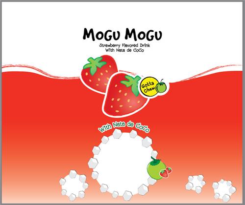 MOGU MOGU Strawberry Flavored Drink With Nata de Coco Gotta Chew trademark