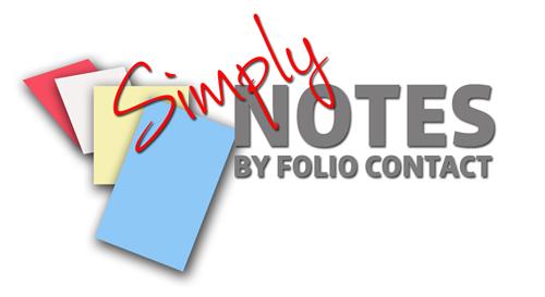 Simply NOTES BY FOLIO CONTACT trademark