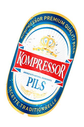 KOMPRESSOR PREMIUM QUALITY BEER KOMPRESSOR BREWED WITH NATURAL INGREDIENTS PILS RECETTE TRADITIONNELLE trademark