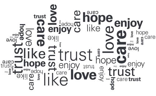 hope enjoy trust care like love trademark