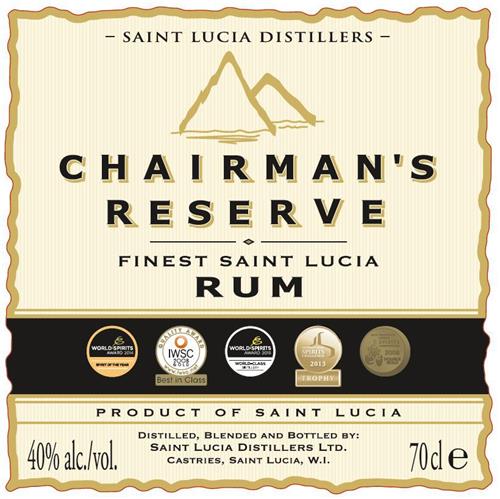 SAINT LUCIA DISTILLERS CHAIRMAN’S RESERVE FINEST SAINT LUCIA RUM trademark