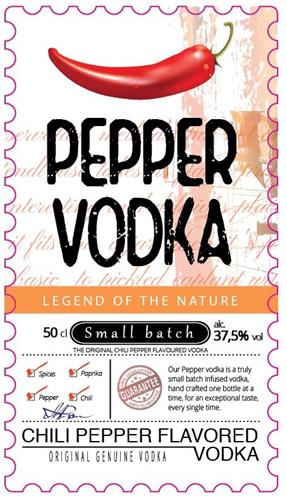 PEPPER VODKA LEGEND OF THE NATURE trademark