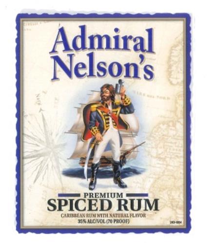 ADMIRAL NELSON'S PREMIUM SPICED RUM Caribbean rum with natural flavour 35% alcohol (70 proof) trademark