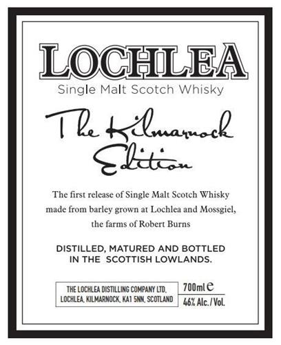 LOCHLEA Single Malt Scotch Whisky The Kilmarnock Edition trademark