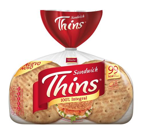 Sandwich Thins 100% Integral Silueta trademark