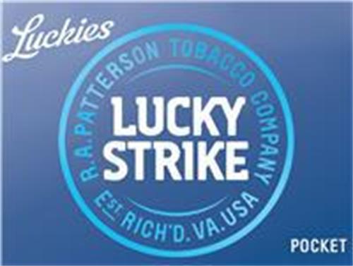 LUCKIES LUCKY STRIKE R.A. PATTERSON TOBACCO COMPANY EST RICH'D. V.A. USA trademark