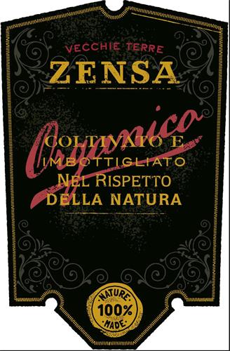 ZENSA  VECCHIE TERRE ORGANICO COLTIVATO E IMBOTTIGLIATO NEL RISPETTO DELLA NATURA  NATURE MADE 100% trademark