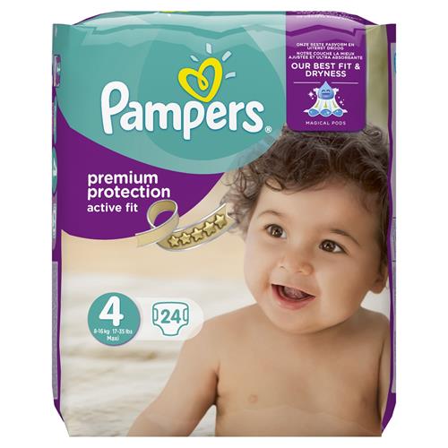 Pampers premium protection active fit trademark