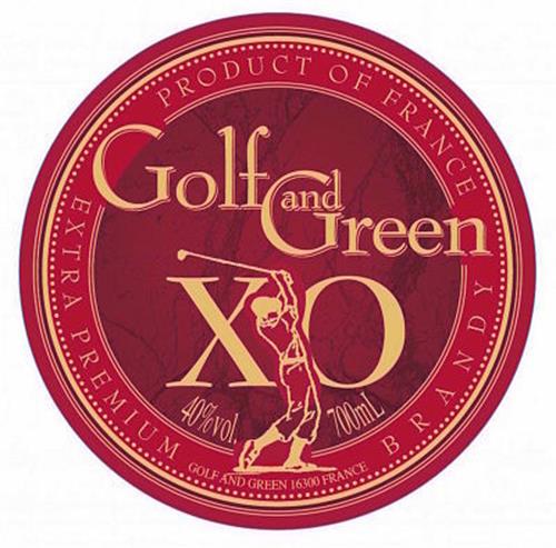 GOLF AND GREEN XO PRODUCT OF FRANCE EXTRA PREMIUM BRANDY trademark