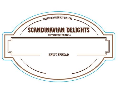 SCANDINAVIAN DELIGHTS ESTABLISHED 1834 FRUIT SPREAD PRODUCED WITHOUT BOILING trademark