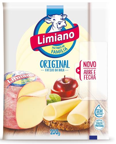 LIMIANO FAZ PARTE DA FAMÍLIA ORIGINAL ...FATIAS DA BOLA ... NOVO ABRE E FECHA SEM LACTOSE RICO EM CÁLCIO PROTEÍNA trademark