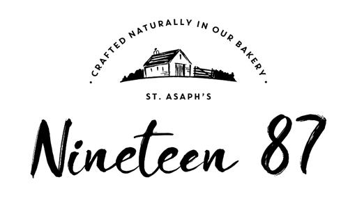 CRAFTED NATURALLY IN OUR BAKERY ST. ASAPH'S Nineteen 87 trademark