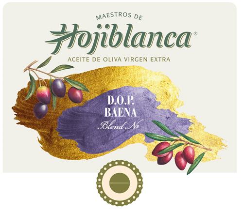 MAESTROS DE HOJIBLANCA ACEITE DE OLIVA VIRGEN EXTRA D.O.P. BAENA BLEND Nº trademark