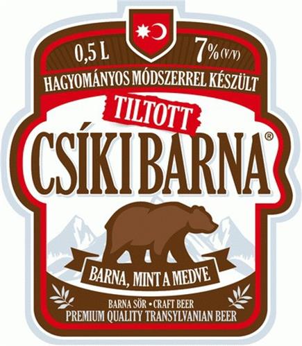 TILTOTT CSÍKI BARNA trademark