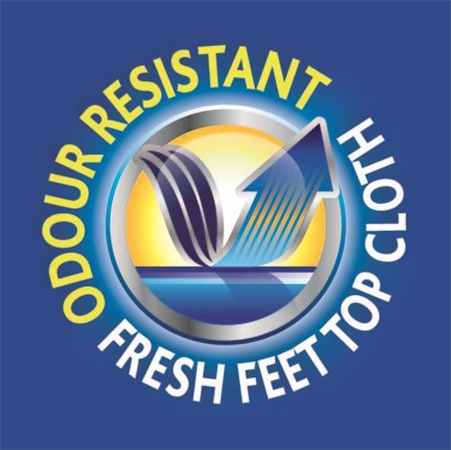 ODOUR RESISTANT FRESH FEET TOP CLOTH trademark