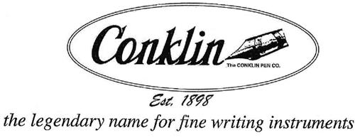 CONKLIN THE CONKLIN PEN CO. EST. 1898 THE LEGENDARY NAME FOR FINE WRITING INSTRUMENTS trademark